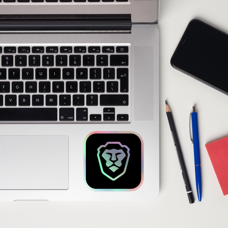 Brave App Holographic Sticker product image