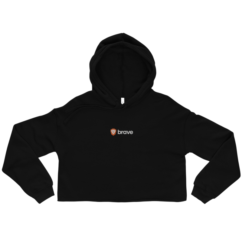 Brave Embroidered Crop Hoodie product image