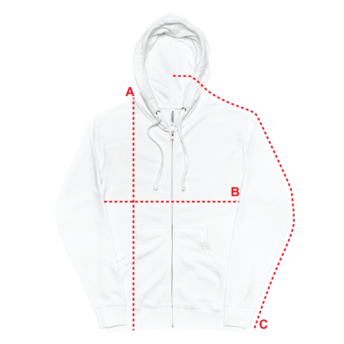 product sizing graphic