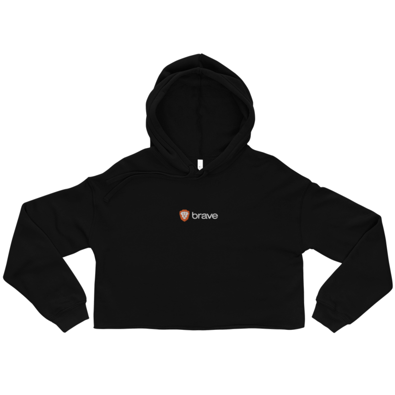 Brave Embroidered Crop Hoodie product image