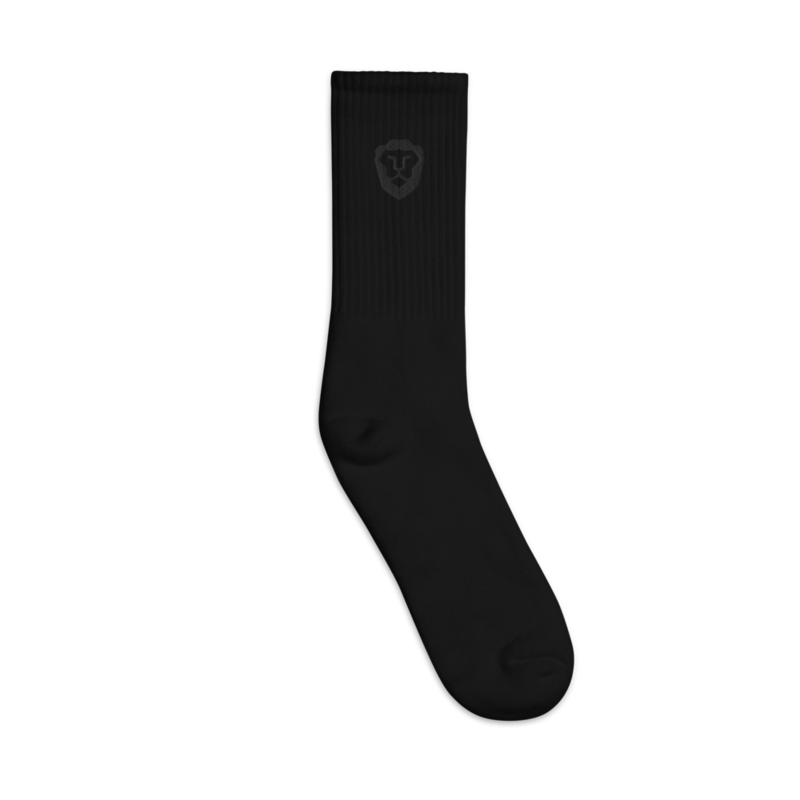 Brave Lion Embroidered Socks product image