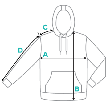 product sizing graphic