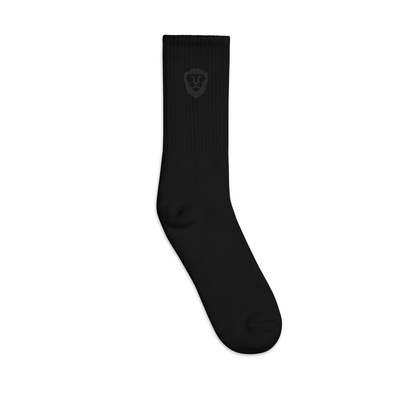 Brave Lion Embroidered Socks product image
